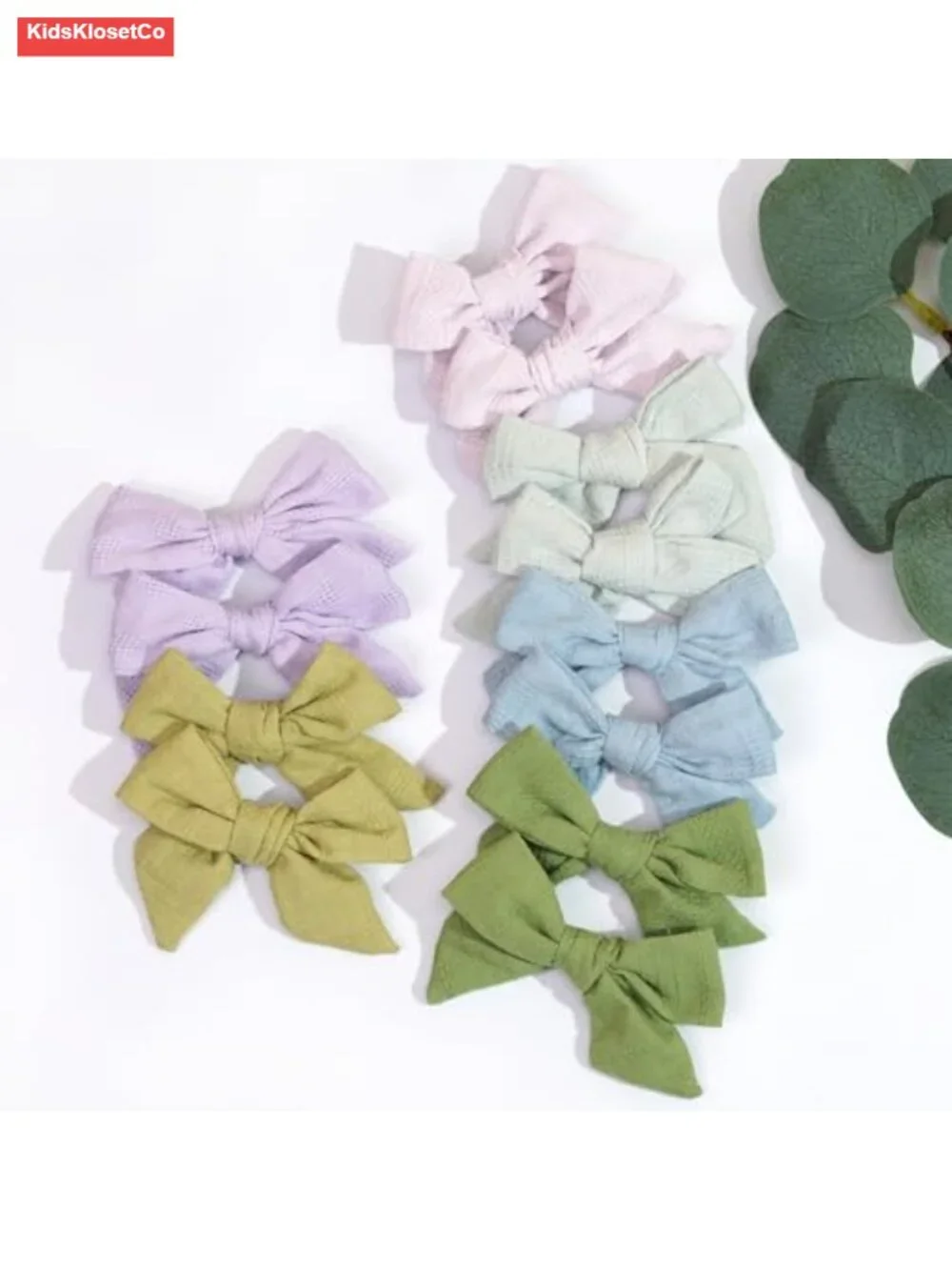 40 Pcs Linen Fabric Hair Bows Alligator Clips for Kids